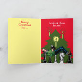 クリスマスのチェス折り紙グリーティングカード カード (内部)