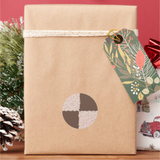 クリスマスのチェス クッキー パターン ラウンドシール