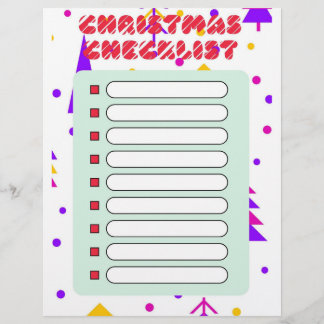 クリスマスのチェックリスト チラシ