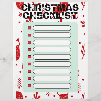 クリスマスのチェックリスト チラシ
