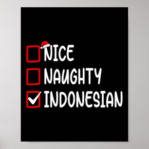 クリスマスのチェックリストNice いけな Indonesian Boy Gi ポスター
