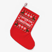 クリスマスのチキンレイ スモールクリスマスストッキング (正面 (吊り時))