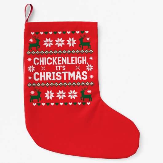 クリスマスのチキンレイ スモールクリスマスストッキング (正面)