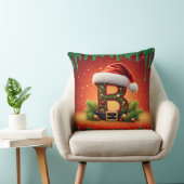 クリスマスのチャームがついたモノグラムB 🎅 クッション (椅子)