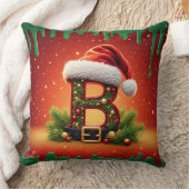 クリスマスのチャームがついたモノグラムB 🎅 クッション (ブランケット)