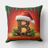 クリスマスのチャームがついたモノグラムB 🎅 クッション (裏面)