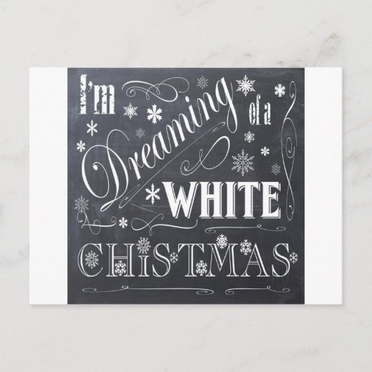 クリスマスのチョークボード シーズンポストカード (正面)