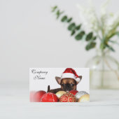 クリスマスのチワワの子犬 名刺 (スタンド正面)