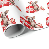 クリスマスのチワワの犬とプレゼント ラッピングペーパー (ロールコーナー)