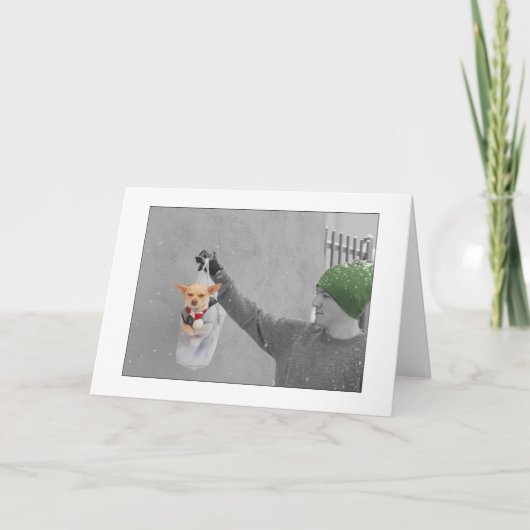 クリスマスのチワワカード シーズンカード (正面)