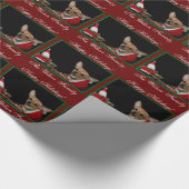 クリスマスのチワワ犬の包装紙 ラッピングペーパー (角)