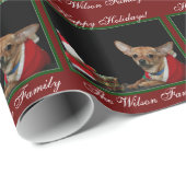 クリスマスのチワワ犬の包装紙 ラッピングペーパー (ロールコーナー)