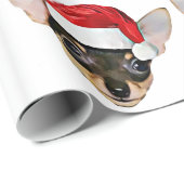 クリスマスのチワワ犬の包装紙 ラッピングペーパー (ロールコーナー)