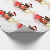 クリスマスのチワワ犬の包装紙 ラッピングペーパー (角)