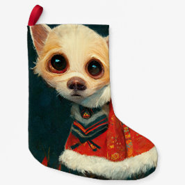 クリスマスのチワワ スモールクリスマスストッキング