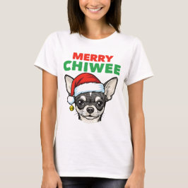 クリスマスのチワワ Tシャツ