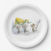 クリスマスのチーズ紙皿を持って来ること ペーパープレート (正面)