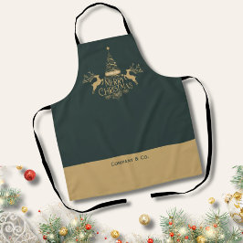 クリスマスのチームギフトに名前を入れよう エプロン