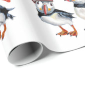 クリスマスのツノメドリ ラッピングペーパー (ロールコーナー)