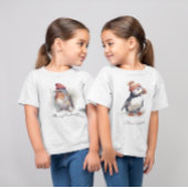 クリスマスのツノメドリ 海岸の子供ファッション Tシャツ