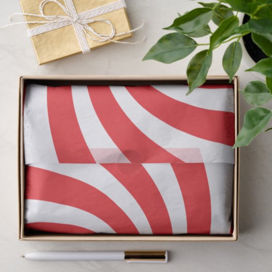 クリスマスのティッシュペーパーのはっか菓子の杖の渦巻 薄葉紙 (ギフト)