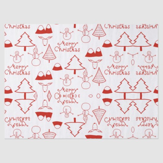 クリスマスのティッシュペーパー 薄葉紙 (正面)