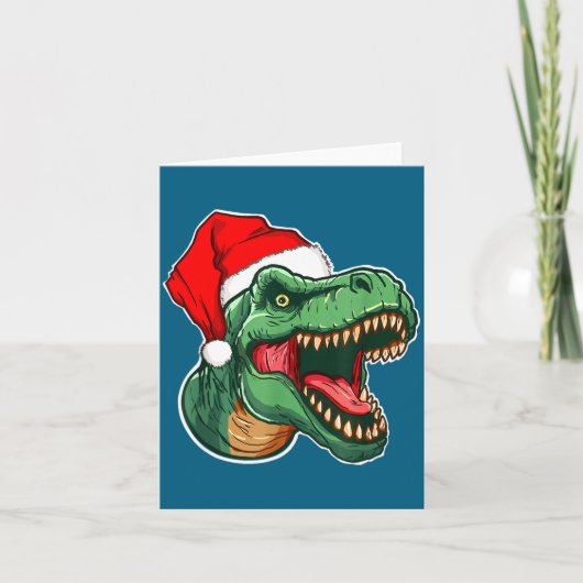 クリスマスのティラノサウルス カード (正面)