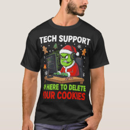 クリスマスのテクニカルサポートはクッキーを削除するためにここにあります Tシャツ