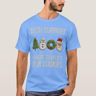 クリスマスのテクニカルサポート クッキー削除のクリスマス Tシャツ