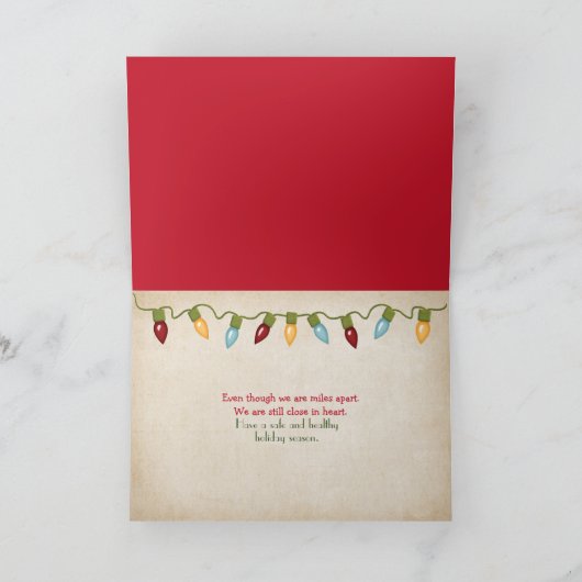 クリスマスのテディベアのビーチ シーズンカード (内部)