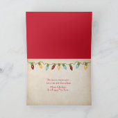 クリスマスのテディベアのビーチ シーズンカード (内部)