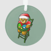 クリスマスのテディベア オーナメント (裏面)