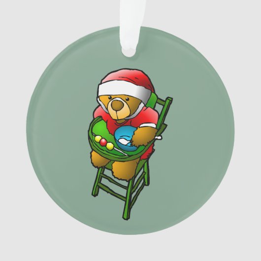 クリスマスのテディベア オーナメント (正面)