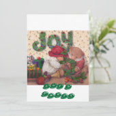 クリスマスのテディー・ベアのパーティの招待状 招待状 (スタンド正面)