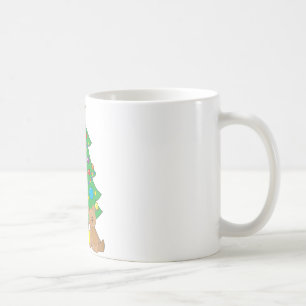 クリスマスのテディー・ベア コーヒーマグカップ