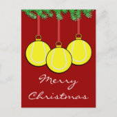 クリスマスのテニスの郵便はがき シーズンポストカード (正面)