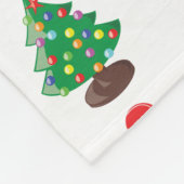 クリスマスのテニスパターン フリースブランケット (角)