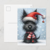 クリスマスのテリア, クリスマスの犬 シーズンポストカード (正面/裏面)