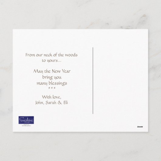 クリスマスのテント小屋の郵便はがき/クリスマスのTipiの郵便はがき シーズンポストカード (裏面)