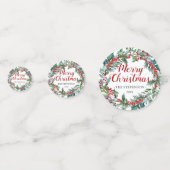 クリスマスのテーブルのカスタムの写真 コンフェッティ (正面)