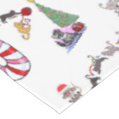 クリスマスのテーブルクロス、メリークリスマスの猫ニャー テーブルクロス (アングル)