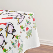 クリスマスのテーブルクロス、メリークリスマスペリカンフィッシュ テーブルクロス (インサイチュ)