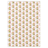 クリスマスのテーブルクロメリース、小妖精や小人ペパーミント テーブルクロス (正面)