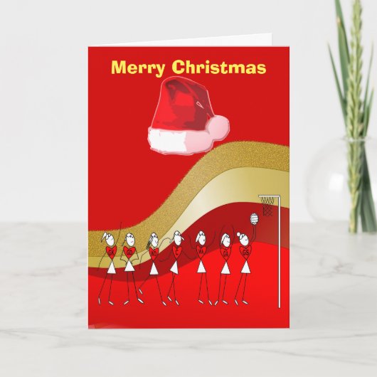 クリスマスのテーマのネットボール シーズンカード (正面)