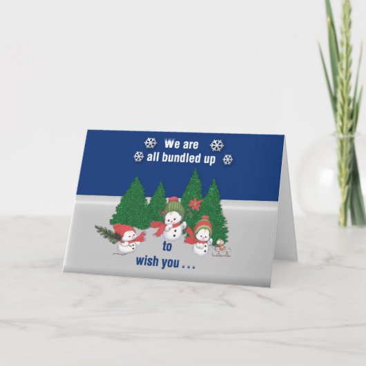 クリスマスのテーマカードを引き起こします シーズンカード (正面)