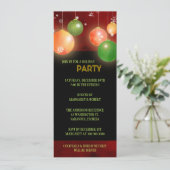 クリスマスのディスコの球の豪華な休日のパーティ 招待状 (スタンド正面)