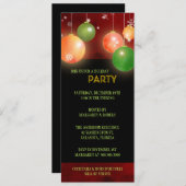 クリスマスのディスコの球の豪華な休日のパーティ 招待状 (正面/裏面)