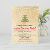 クリスマスのディナー・パーティの木は星の招待をつけます 招待状 (スタンド正面)