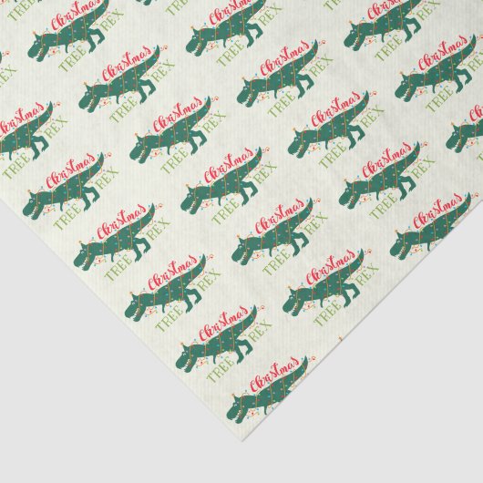 クリスマスのディーノの恐竜のおもしろいなTレックスの木のギフト 薄葉紙 (詳細)