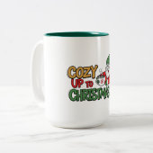 クリスマスのデザインに寄り添って ツートーンマグカップ (正面左)